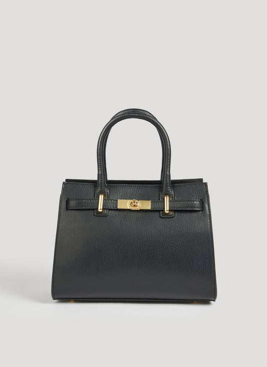Borsa Grace in pelle Togo Nera